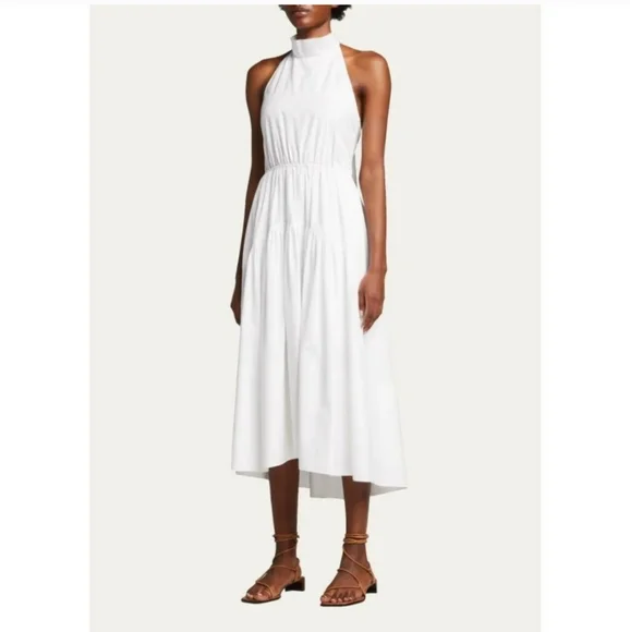 NWT VINCE White Backless Halter Dress - Picture 4 of 11